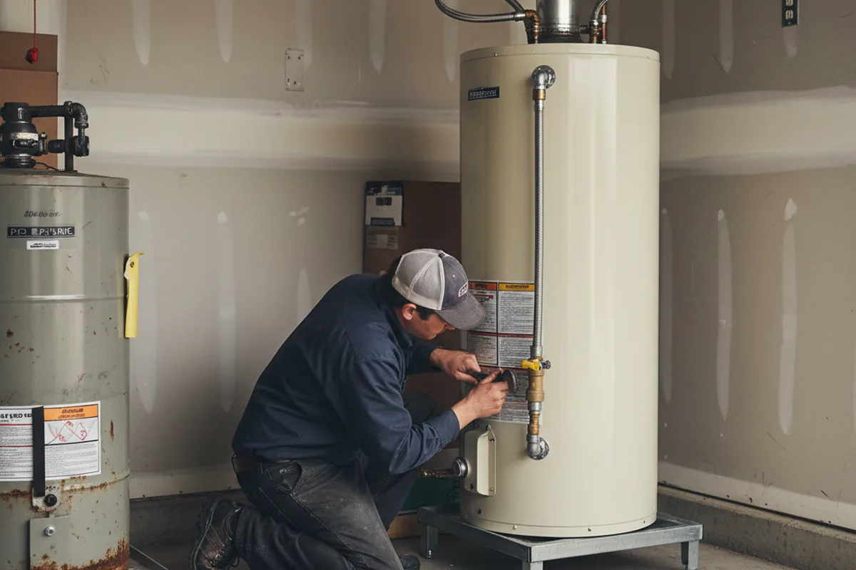 Water heater and shutoff valve replacement in Penney Farms
