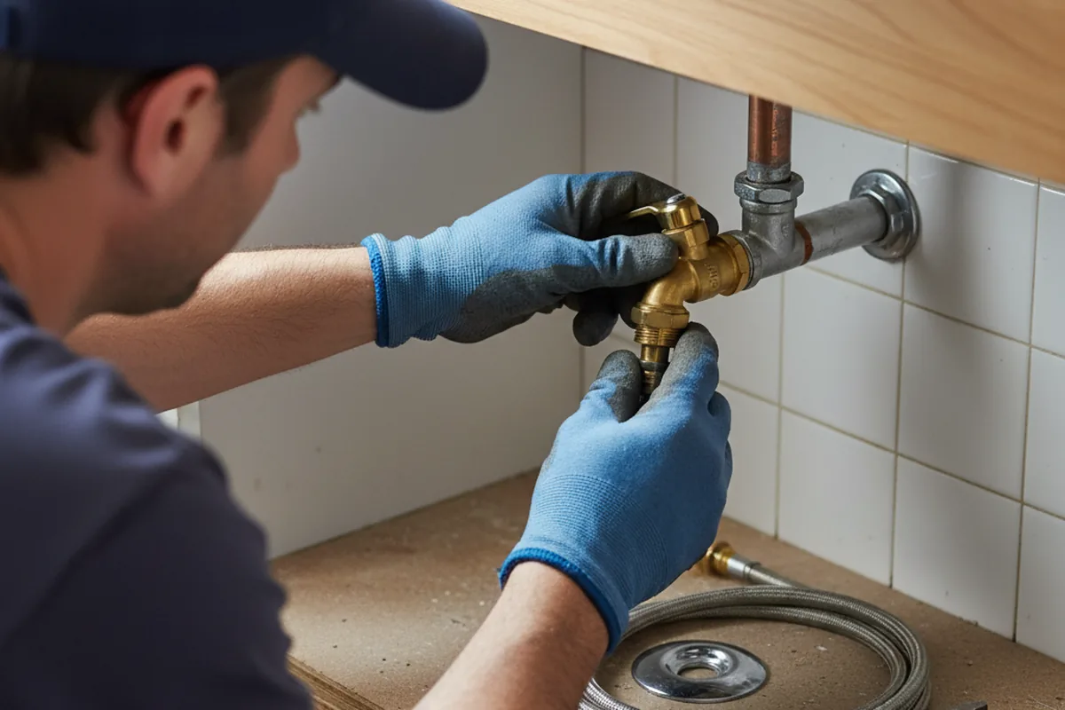 Shutoff valve and fitting work during Faucet and Fixture Repair in Penney Farms